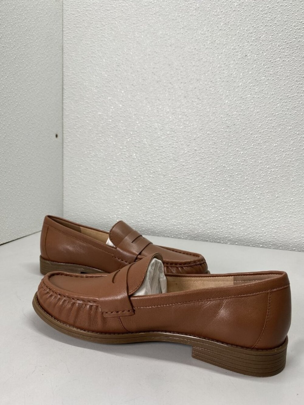 Cole Haan Womens Stassi Smooth Leather Loafers Size 7 B Dark Sequoia